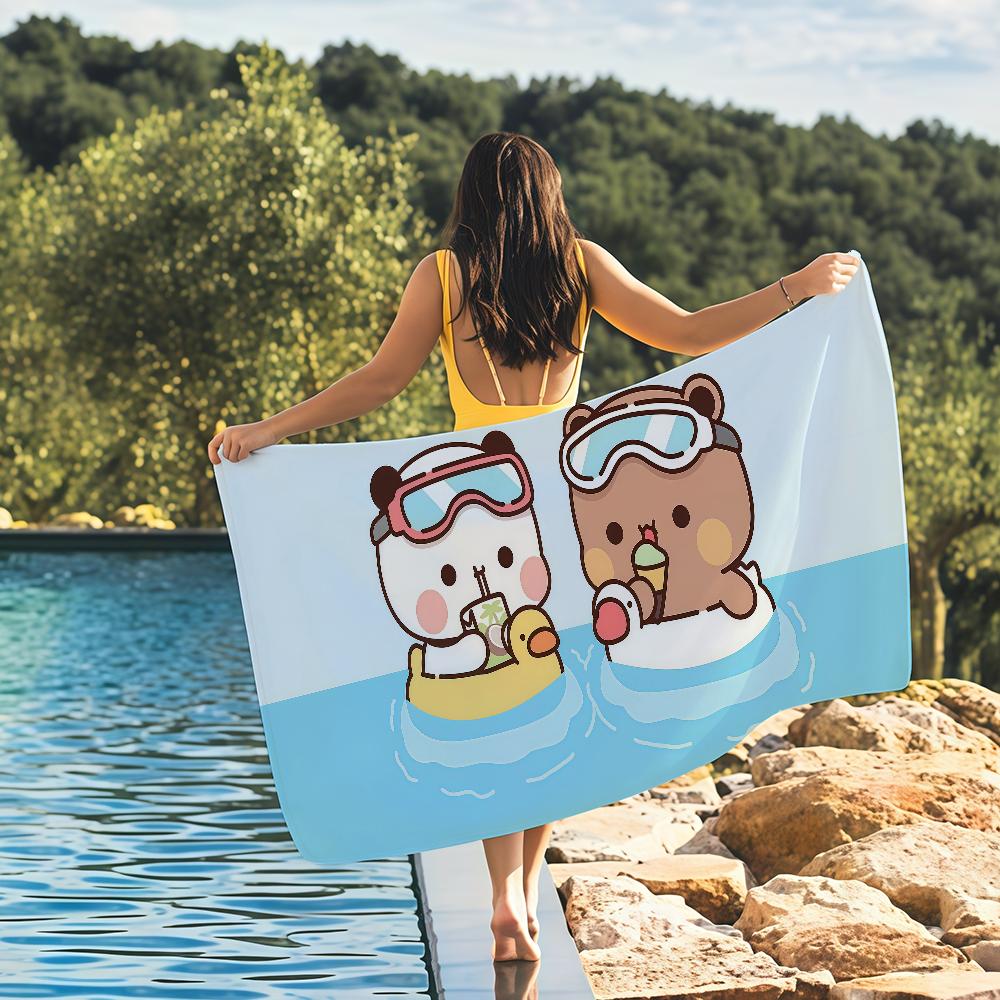 Asciugamano Dudu Carino Cartone Animato Asciugatura Asciugamano da Bagno Applicabile a Nuoto Leggero Campeggio Yoga Spiaggia Fuori