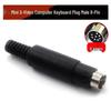 PS2 Male Mini DIN 3-8 Pin Soldering Wire Keyboard Plug
