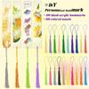 Set of 200 DIY Acrylic Blank Bookmarks Colorful Tassels Bookmark for Crafting and Labeling Jewelry Making Supplies