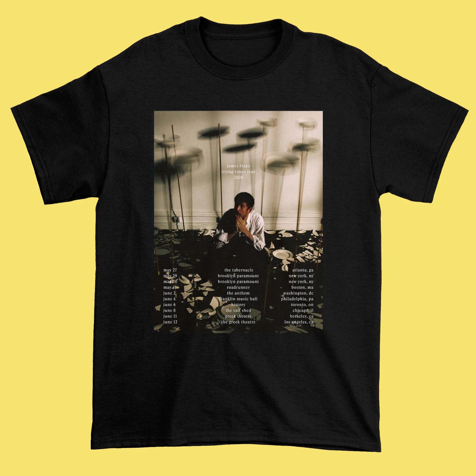James Blake North American Tour 2026 Black Cotton Shirt S-5XL L291 XL