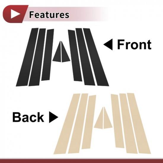 8 Pcs Car Door Pillar Window Trim for Subaru Forester 14-18 Black