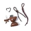 Sweet Quilted Leather Bow Keychain Organizer Cute Mini Bag Charm for Girls Sweet Korean Bow Key Holder with Pendant