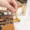 Ornaments Bee Flower Pendant Oil Dripping Bag Hanging Key Ring Bee Keychain  Bag Key Decor