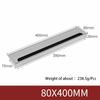 1Pcs Length 80mm-1000mm Aluminum Alloy Hole Cover Furniture Office Ventilation Hole Plug Desktop Hardware Black/Silver