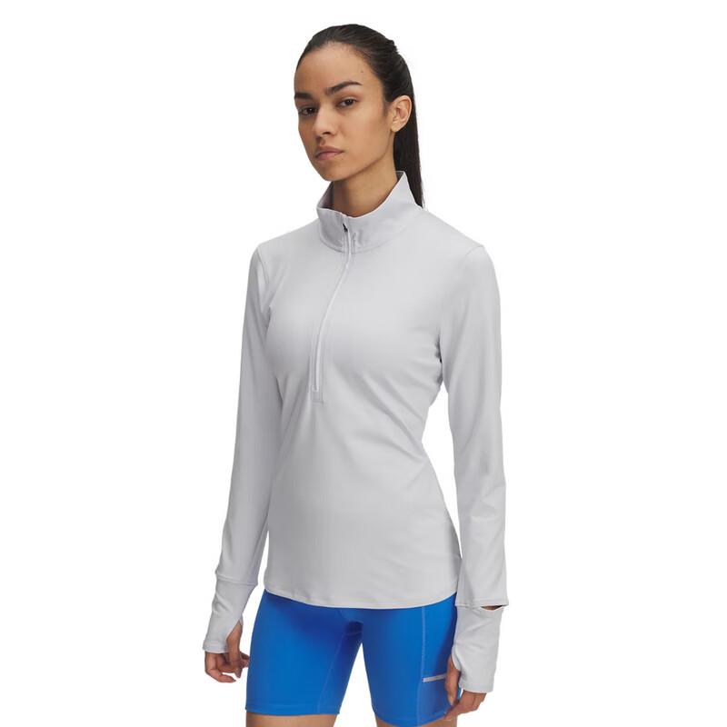 Under Armour Women s Zip Long-Sleeve Athletic T-Shirt L