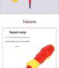 8-in-1 Insulated Screwdriver Set with Hardened Tip and Voltage Testing