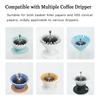 Codale Coffee Filter Metal Coffee Cone Tamper for Basket Filters and Drip Coffee Paperweight, (Silver)