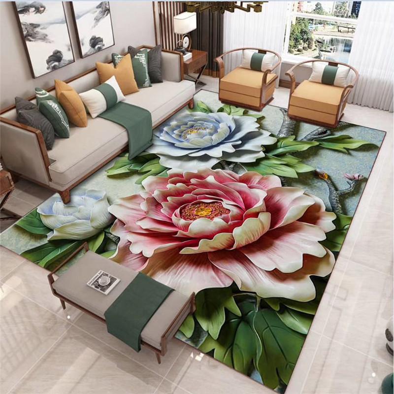 New Chinese Style Carpet Floor Mat Living Room Sofa Floor Mat Household Bedside Carpet