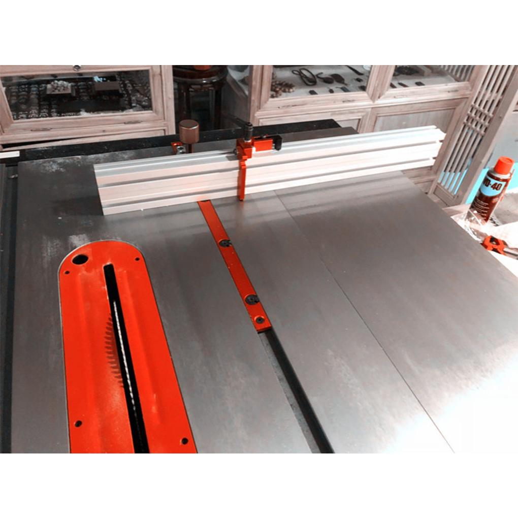 Woodworking Tool High Strength Angle Miter Gauge Sawing Assembly Ruler with Metric Scale  Alluminium Fence Insert Plate