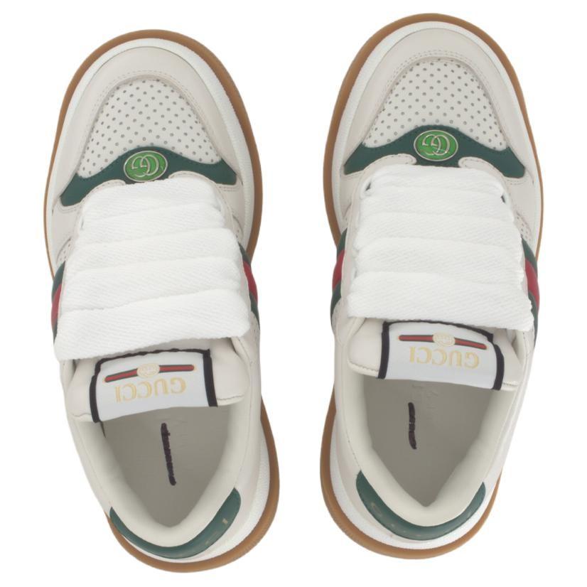 Gucci Wmns Screener 'White Green Red' Women's 771880 AAC0S 9063