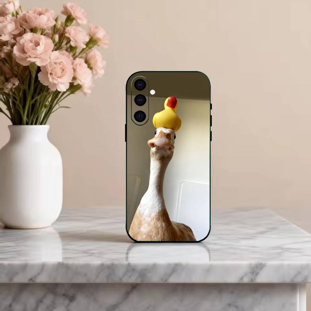 F-Funny D-Duck Phone Case For Samsung Galaxy A73,A72,A71,A70,A53,A52,A51,Others Soft Black Cover