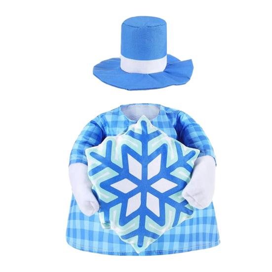 Christmas Porch Goose Outfit Lawn Goose Dress with Xmas Tree Hat Festive Goose Costume for 23" Geese Dress-Up Home Outdoor Decorations