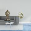 European Knight Sculpture Creative Brass Figurine for Entryway Living Room Bedroom Office Home