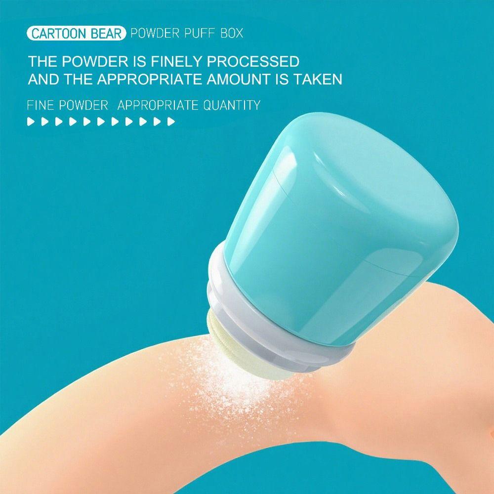 Seal Lid Baby Powder Puff Box Soft Applicator Talcum Powder Storage Box Children's Use