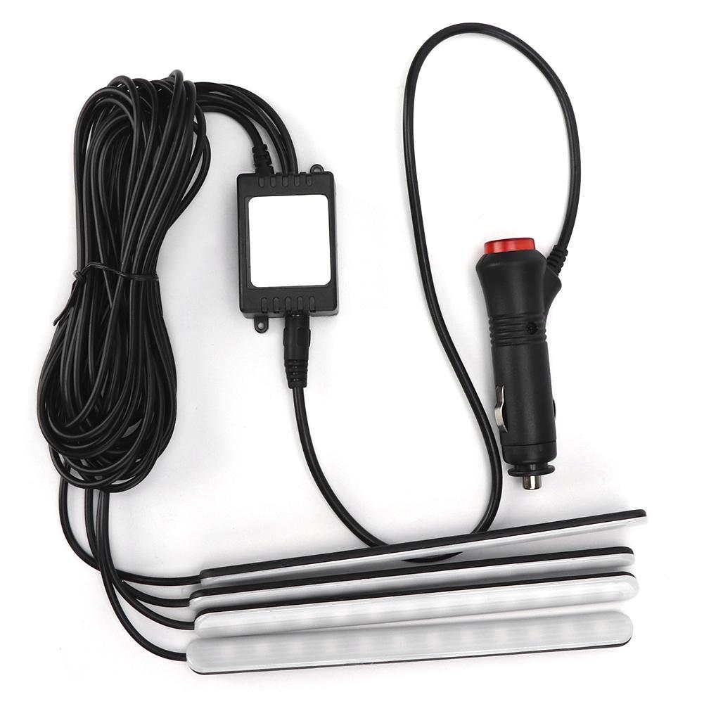 

Освещение салона автомобиля 4 шт. светодиодные ленты RGB с приложением и дистанционным управлением музыкой, декоративная лампа с