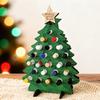 Yousheng Wooden Christmas Tree Wine Rack 24 Days Advent Calendar Wine Bottle Holder Adult Christmas Tree Countdown Decoration for Countertop Bar Decor
