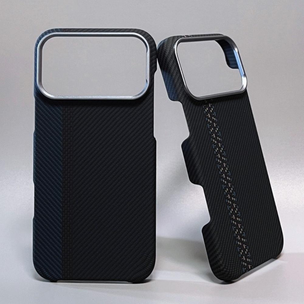 High End Kevlar Magnetic Shockproof Case for iPhone 17 16 15 14 Pro Max 17 Aramid Fiber for Magsafe Wireless Charge Phone Coque