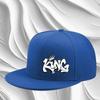 King Graffiti Art Flat Brim Baseball Cap Unisex Adjustable Hip Hop Streetwear Hat