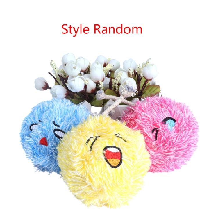 Colorful Balls Cat Toy Pompoms Squeaking Chasing Balls  4" Diameter