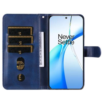 For OnePlus Nord CE4 5G/Oppo K12 Case Calf Texture PU Leather Zipper Pocket Wallet Phone Cover