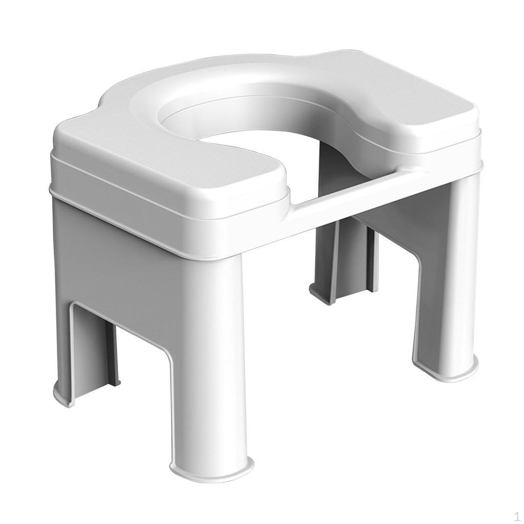 Bathroom Toilet Stool Raised Seat Compact Non Slip Comfortable Potty Squat