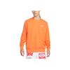 Nike NSW Club Crew FT Brodert Logo Ribbestrikket Pullover Genser Herre Genser Oransje BV2667-885