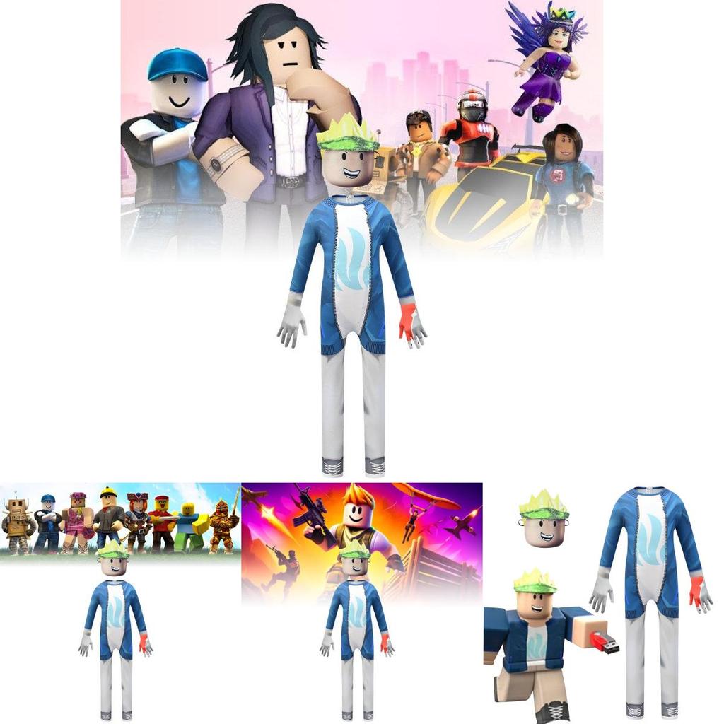 Trendy Pocket Devs Roblox Kids Jumpsuit Soft Fabric Ideal For Halloween And Cosplay Costumes