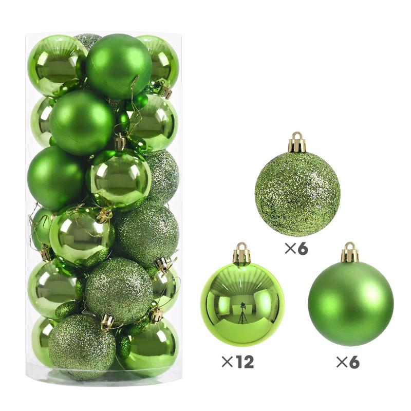 Christmas Decor Ball Set With Plastic Ornaments For Festive Tree And Home Decoration