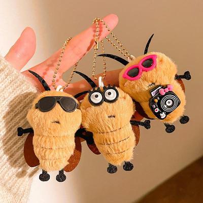 Cartoon Cockroach Plush Doll Pendant - Cute Backpack Decoration & Fun Student Gift