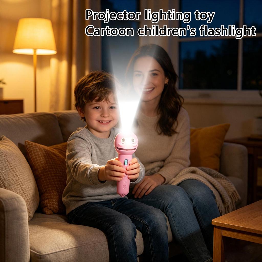Lampe de poche Projecteur Jouet pour Enfants avec Images Lumineuses, Projecteur Portatif Éducatif pour Enfants, Cadeau d'Anniversaire