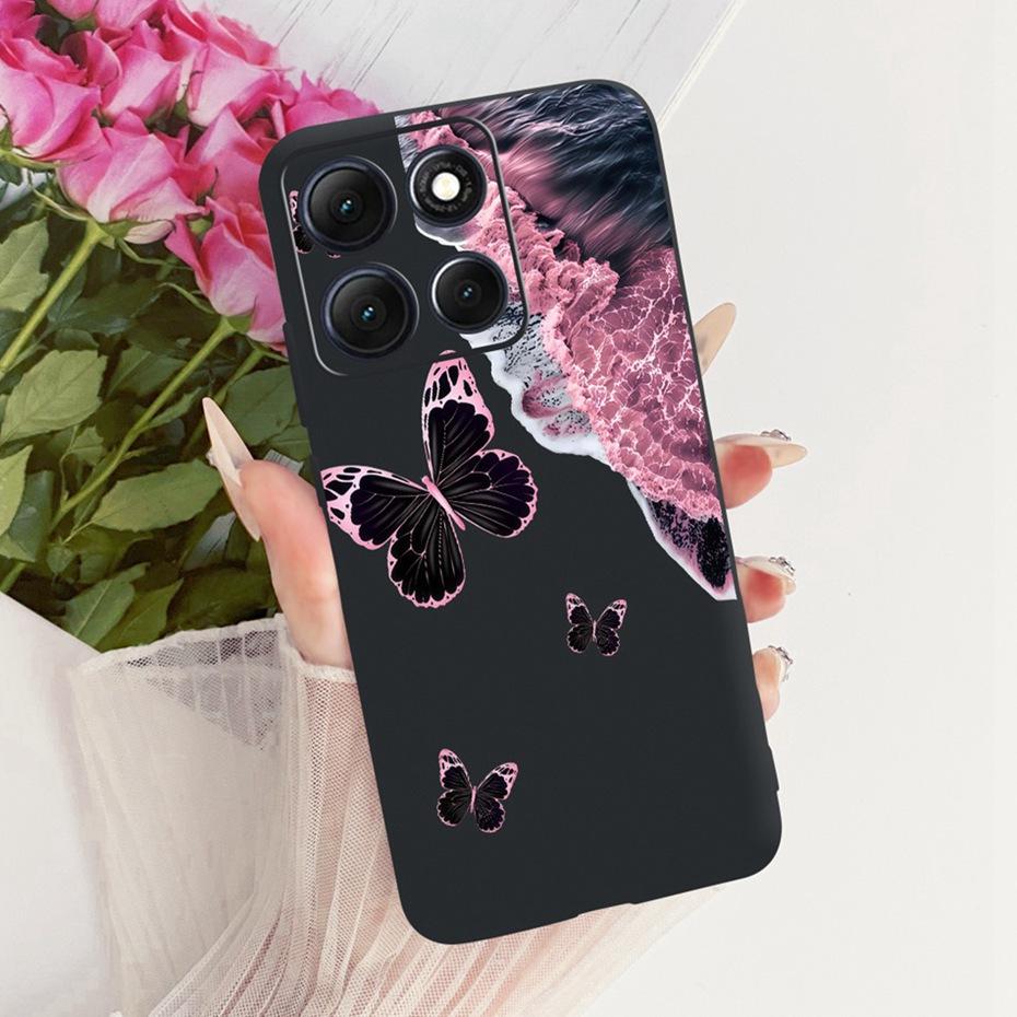 Fashion Crown Letter Case For Motorola Moto G86 G86Power Soft Black Silicone Back Cover For Moto G 86 G86 Power 5G Phone Cases