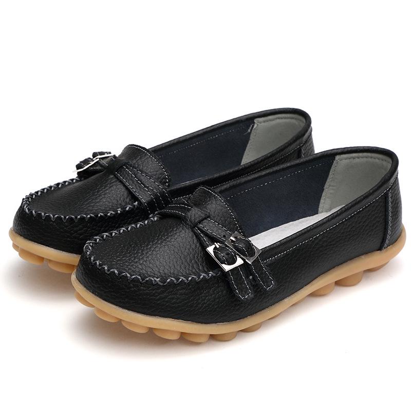 Fashion Autumn winter new white shoes casual flat heels breathable comfortable for middle-aged elderly people women's flat shoes