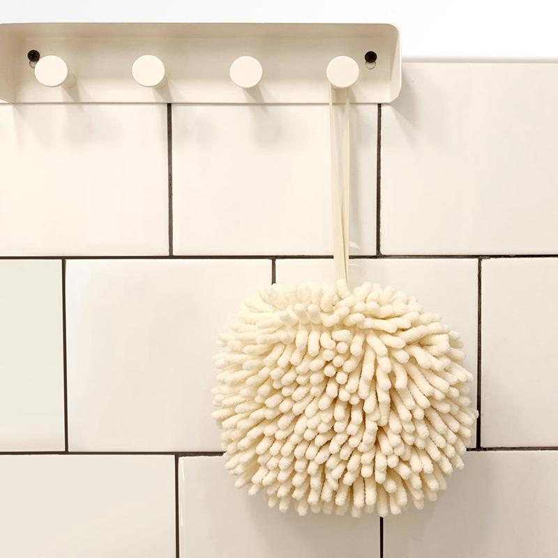 

Xiaomi Youpin Qualitell Рушник для миття рук Кухня Ванна кімната Підвісний гандбольний м’яч Витирання носової хустки Рушник Сильне водопоглинання Ганчірка бежевий