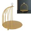 Bird Cage Cosmetic   Gold Space Saving Iron Unique Multifunctional Birdcage Makeup Display Rack for Bathroom