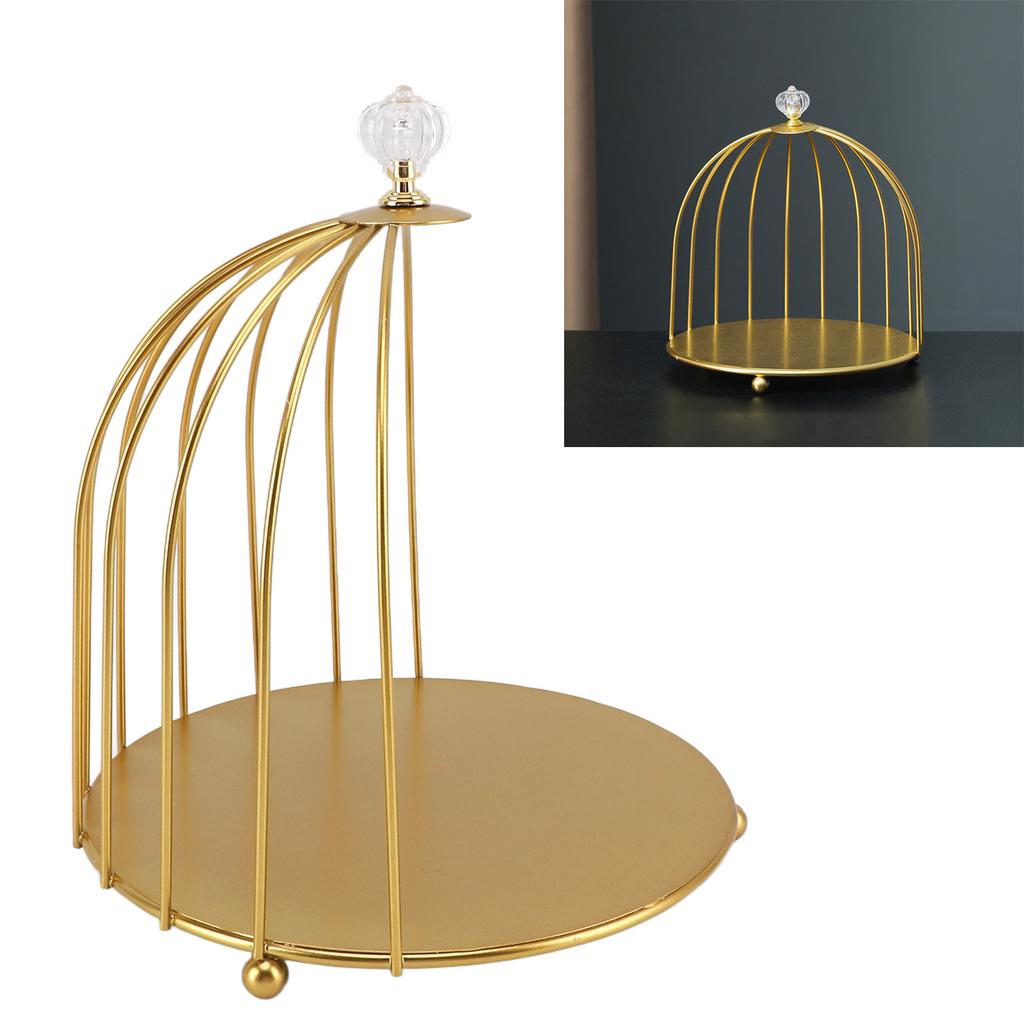 Bird Cage Cosmetic   Gold Space Saving Iron Unique Multifunctional Birdcage Makeup Display Rack for Bathroom