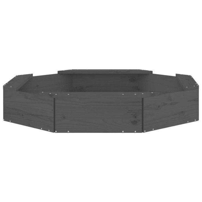 Bac à sable - VIDAXL - Octogone - Bois de pin massif - 111 x 111 x 20 cm - Pour enfants 2-8 ans