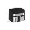 Friteuse à air chaud HOMCOM 8L Dual Chamber Air Fryer with 10 Programmes, 2400 Watt Air Fryer, Black