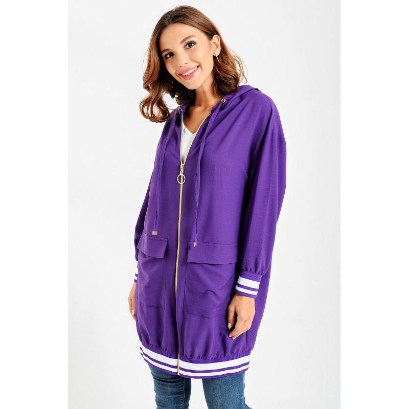 

Рубчатая куртка на молнии с рукавом и юбкой