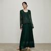 Women's Pleated Draped A-line Midi Skirt
