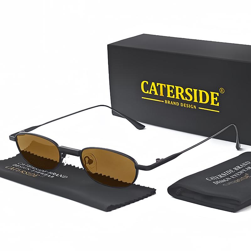 CATERSIDE Retro Polarizační Sluneční Brýle Pánské Malý Rám TAC Skla Punkové Sluneční Brýle Dámské Rybářské Venkovní Párty Brýle Letní