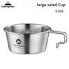 CAMPINGMOON Stainless Steel Large Capacity Sierra Cup 450ml Capacity Suitable For Camping Can Be Heated Functions As a Rice Bowl