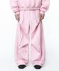PRINOAR Refined Oblique Curved Sweatpants - Heavenly Pink