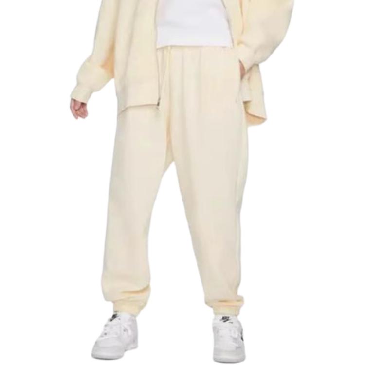 New Nike Knitted Sweatpants Women's Ecru HF0423-113