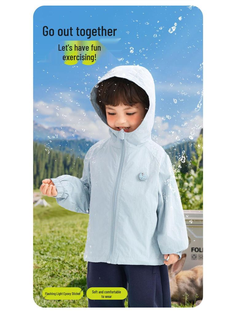 Kaka Panda Kids' Waterproof Spring Jacket - Unisex Baby/Toddler Casual Top for Spring/Autumn