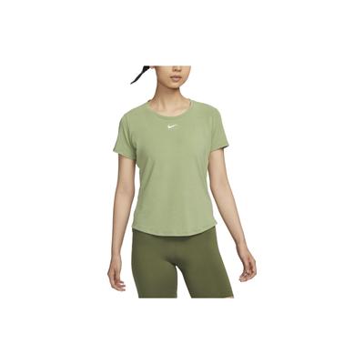 Solid Color Breathable Round Neck Short Sleeve T-Shirt Women Tops Olive-Green DD0619-386
