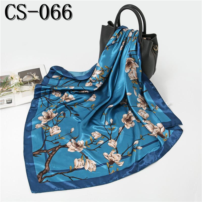 Women's Versatile Silk-Like Satin Scarf, Large Square Shawl for Spring & Autumn