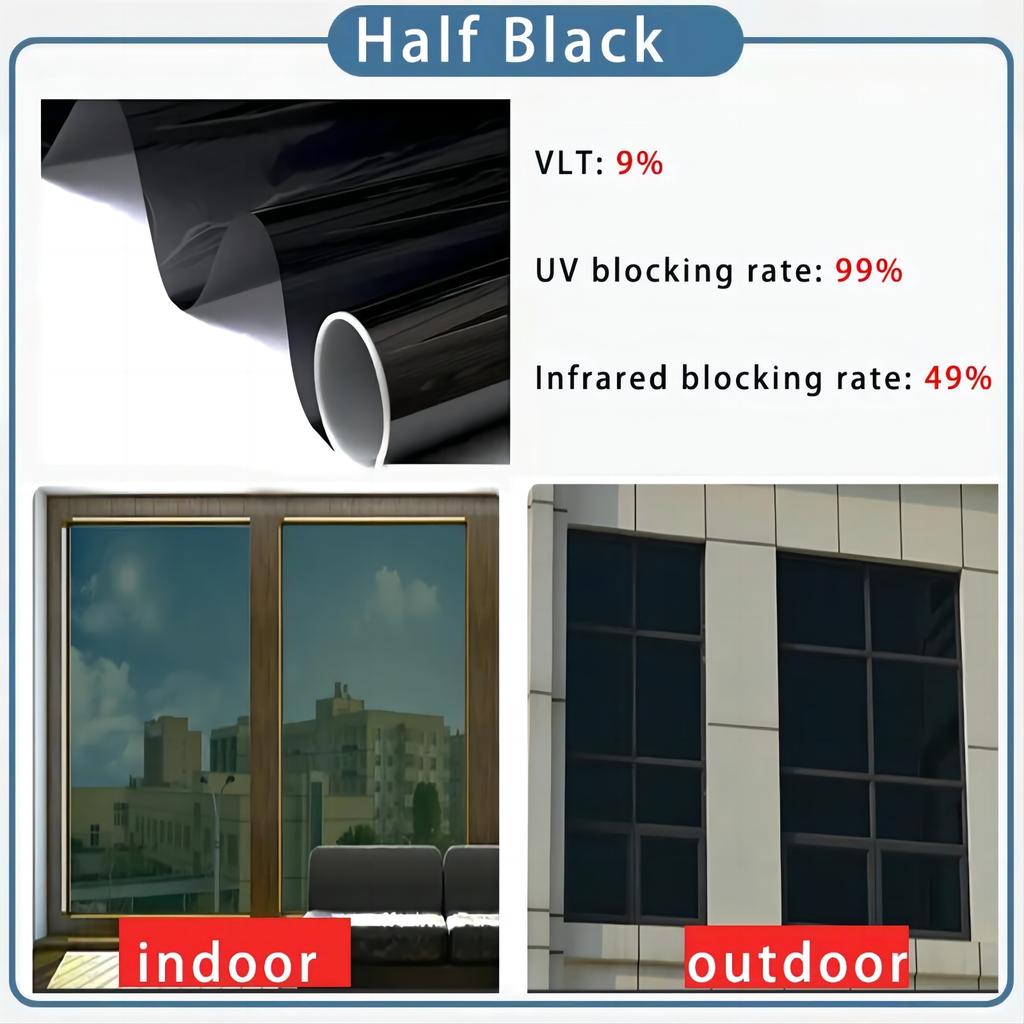Izolacyjna folia okienna, folia odbijająca światło słoneczne, kolorowa, naklejki na okna świąteczne, folia prywatności na okna, 99% UV, cięty winyl