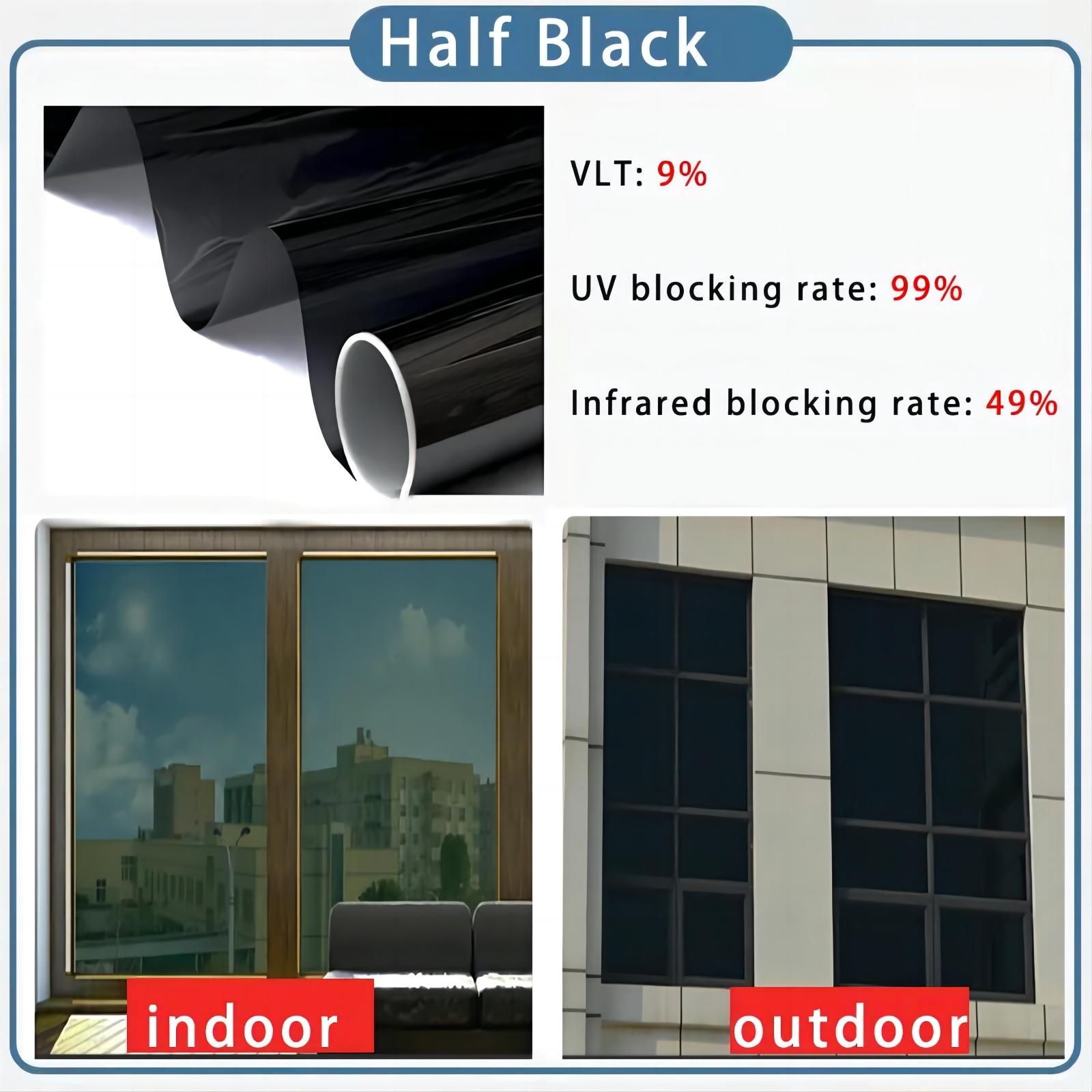

Изоляционная оконная пленка, светоотражающая цветная пленка для окон, рождественские наклейки на окна, защитная пленка для окон, 99% УФ-отражающий винил 55x500cm