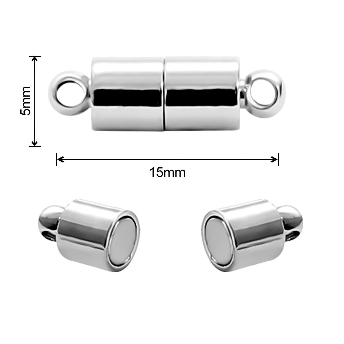 

2 комплекта/сумка, сильные магнитные родиевые застежки, разъемы, подходят для браслетов, ожерелье для DIY, аксессуары для изготовления ювелирных изделий 15x5mm роман серебряный