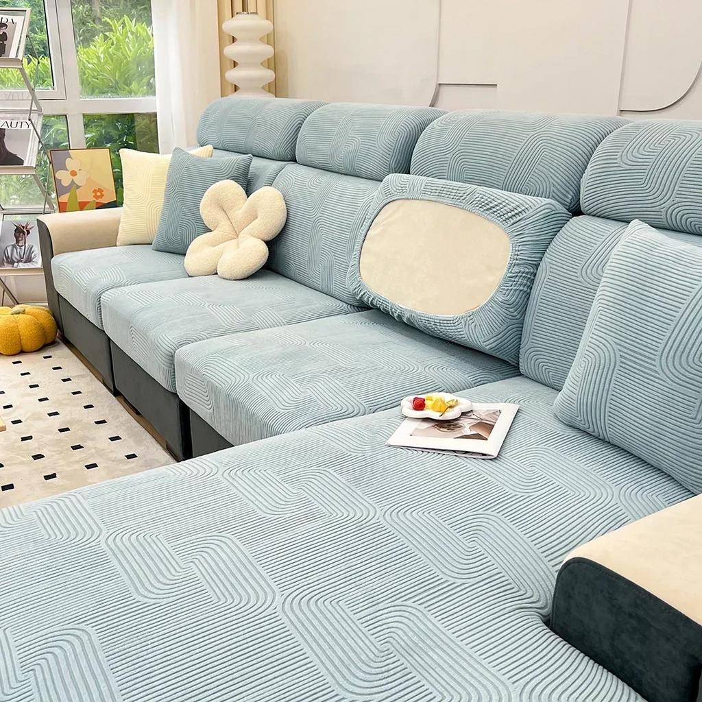 1Pc Jacquard Sofa Seat Covers Stretch Sofa Couch Cover For Living Room Sofa Cushion Cover Protector Removable Washable Slipcover